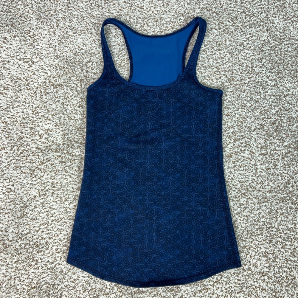 Lululemon Tank Top Womens Small Blue Yoga Workout Racerback Stretch Gym Sports